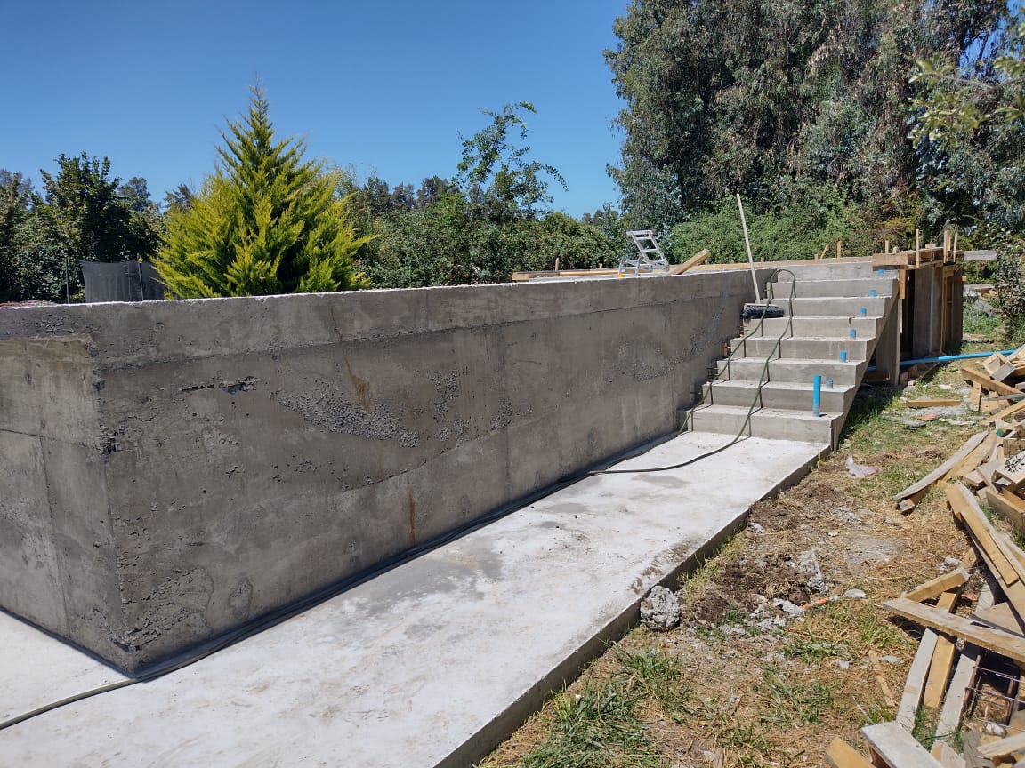 Piscina terminada de hormigón